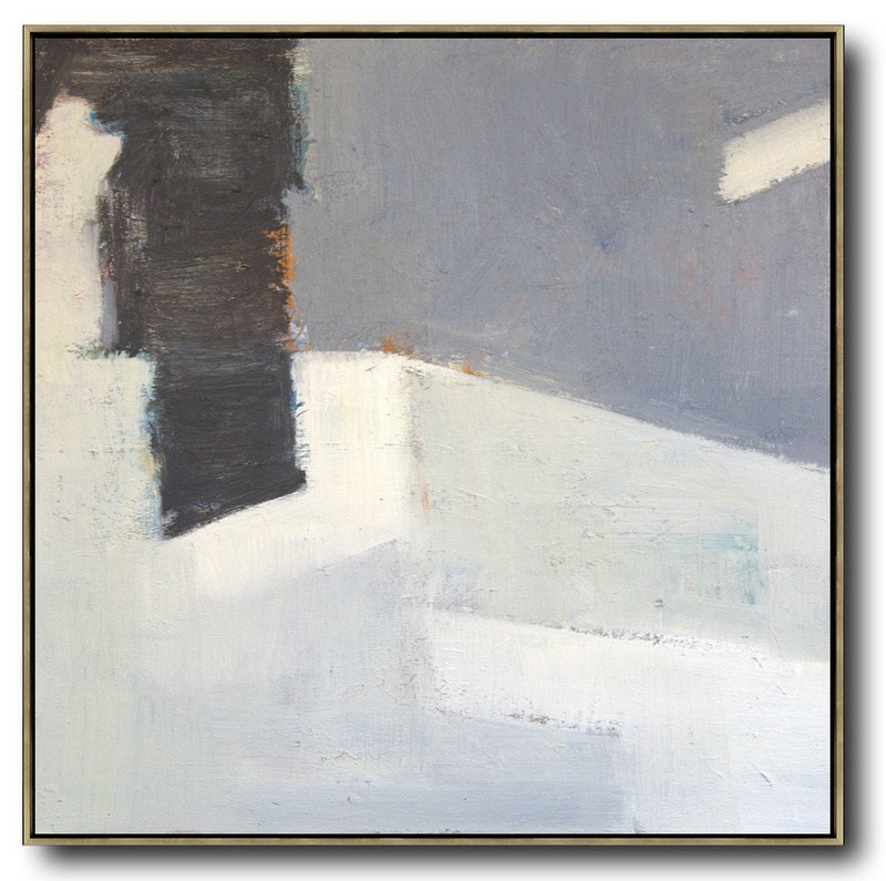 Large Modern Abstract Painting,Oversized Contemporary Art,Abstract Art Decor,Contemporary Painting,White,Nude,Grey,Brown.etc